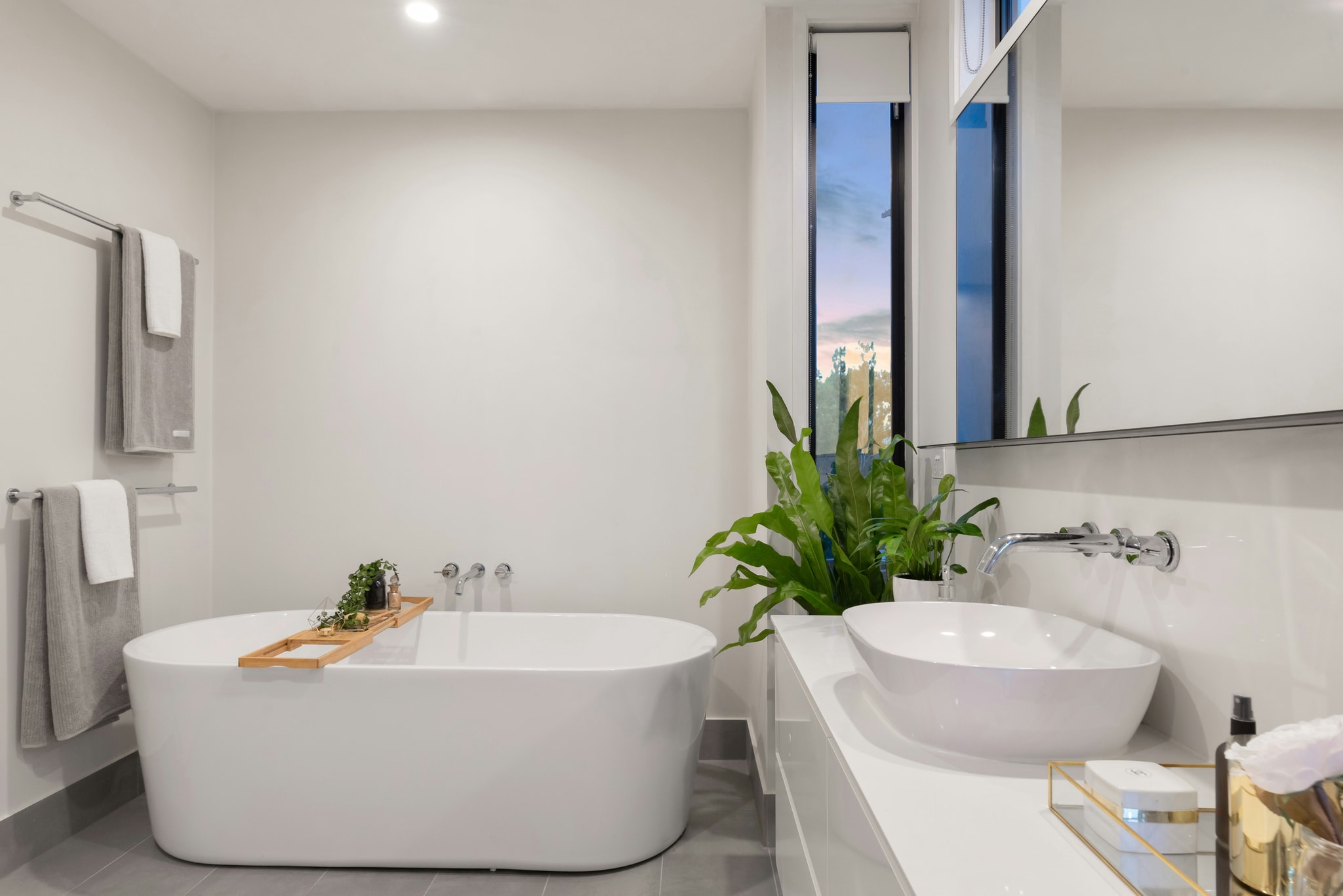 Modern accessible bathroom with safety features